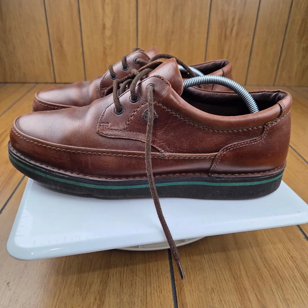 Hush Puppies The Body Shoe Antique Brown Leather Oxfords 18915 Mens 11 W Wide